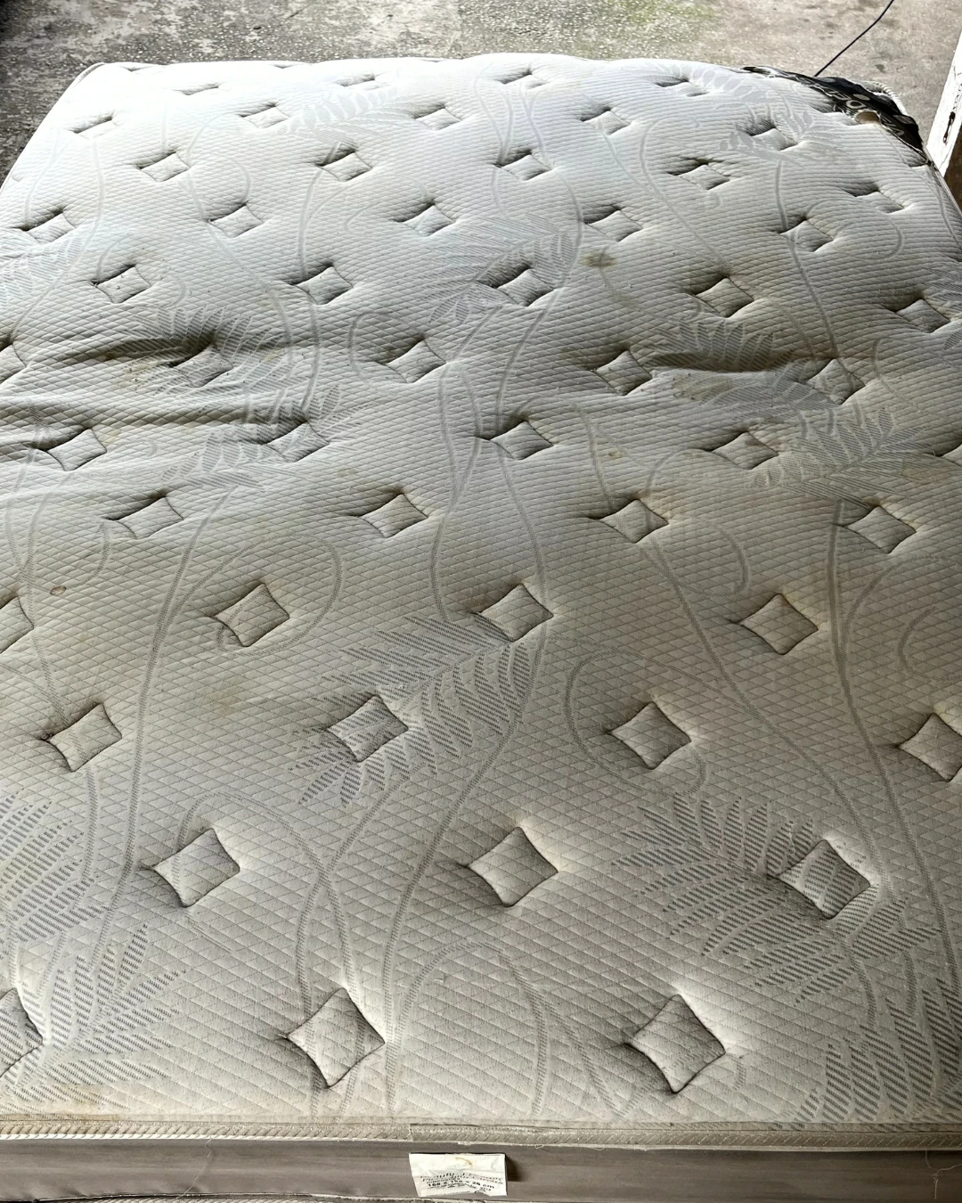 Colchão limpo, higienizado e sem manchas após a limpeza profissional